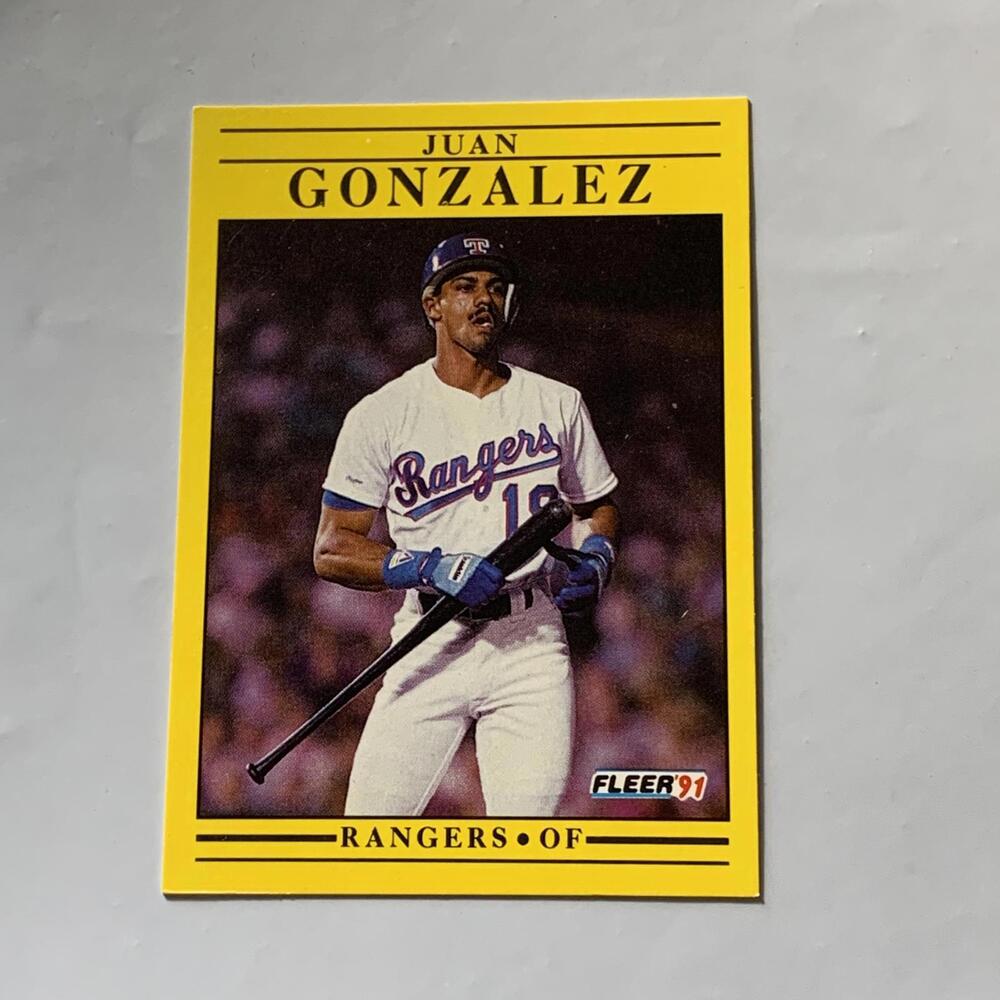 1991 Fleer Juan Gonzalez Texas Rangers Baseball Card #286‎